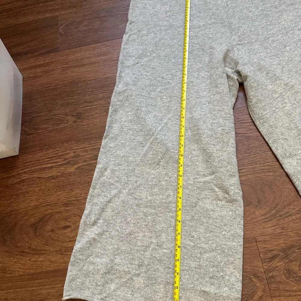 Charter Club 100% Cashmere Gray Wide-Leg Pants - Picture 2 of 6